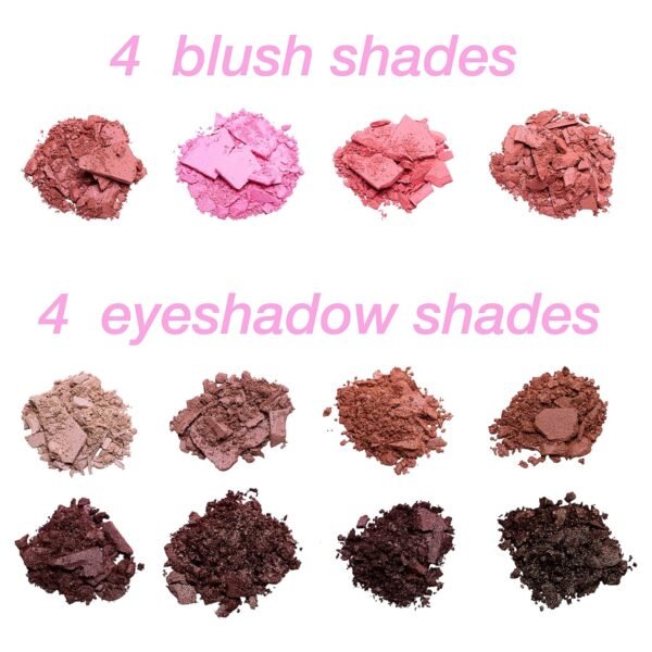 Women's Cosmetics Natural Beauty Blush & Eyeshadow Palette - 12 Shades, Shimmer & Matte Finishes - Image 5