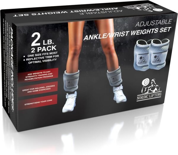 Ankle/Wrist Weights (1 Pair) for Women, Men and Kids - Fully Adjustable Weight for Arm, Hand & Leg - Best for Walking, Jogging, Gymnastics, Aerobics - 1 Year Warranty - Image 8