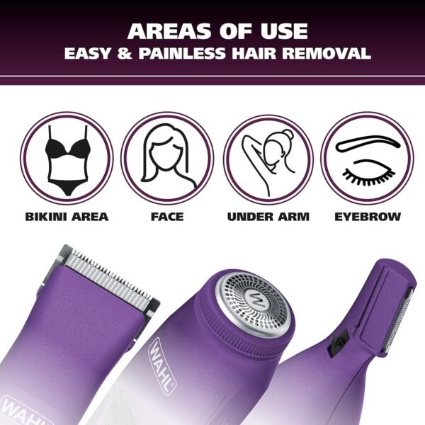 Wahl Pure Confidence Rechargeable Electric Trimmer, Shaver, & Detailer for Smooth Shaving & Trimming of The Face, Underarm, Eyebrows, & Bikini Areas – Model 9865-100 - Image 3