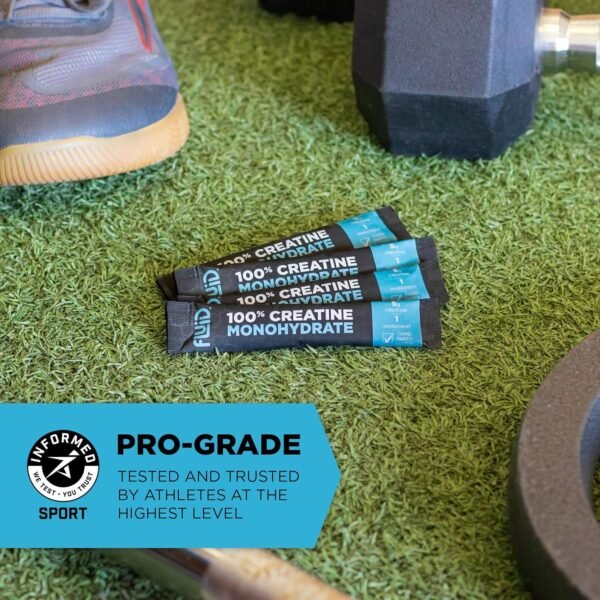 Fluid - Ultra-Fine Micronized 100% Creatine Monohydrate, Informed Sport Certified, Safe for Athletes, 5g Serving (30 Single Servings) - Image 4