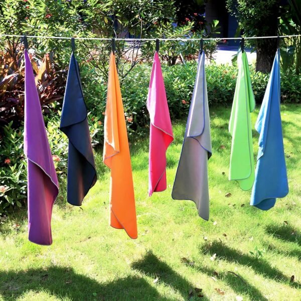SYOURSELF Microfiber Camping Towel, Quick Dry Towel, Soft Absorbent Compact Travel Gym Workout Sweat Towel for Beach Yoga Swim Travel Camping Hiking Backpack Essentials (M:40"x20") - Image 8