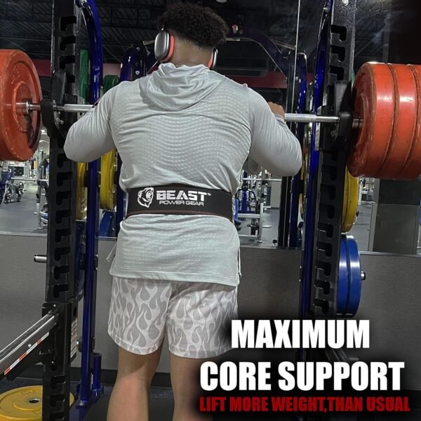 Weight Lifting Belts - Free Strap 4” Wide 10mm Thick for Weightlifting Bodybuilding Powerlifting Belt Superior Back Support Gym Belts for Men Women - Image 6