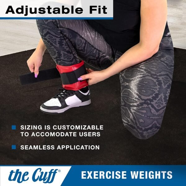 The Cuff Original Adjustable Ankle and Wrist Weight for Training, Dance, Running, Cardio, Aerobics, Toning, and Physical Therapy for Men and Women, 10 lb, Brown - Image 5