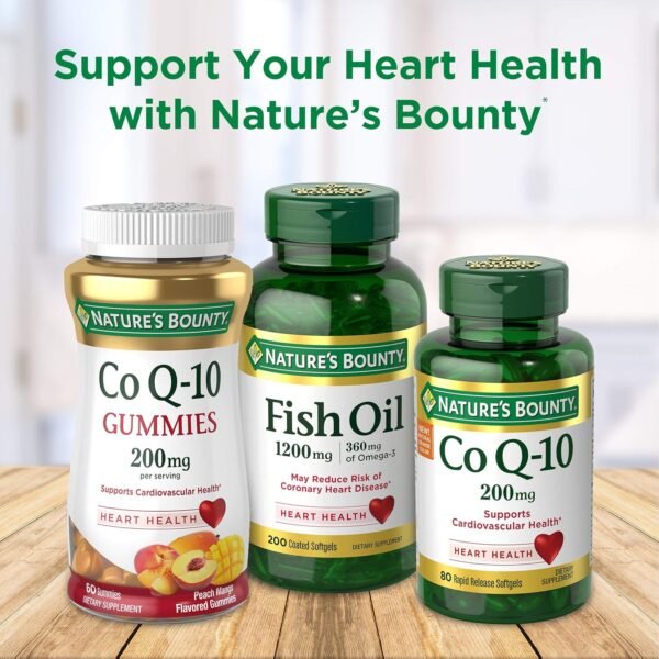 Nature's Bounty Fish Oil, Dietary Supplement, Omega 3, Supports Heart Health, 1200 Mg, 120 Rapid Release Softgels - Image 6