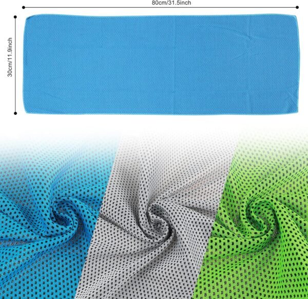 Cooling Towel Sport Ice Towel Quick Dry Cold Blanket Sweat Absorption Microfiber Instant Chilly Towel Neck Wrap for Running Swimming Yoga Gym Exercise - Image 5