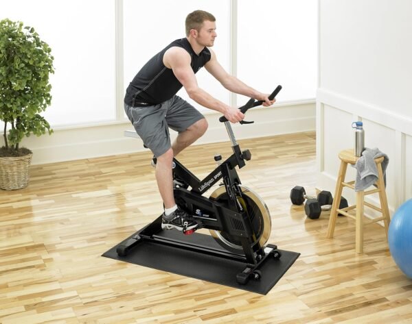 Supermats Heavy Duty Equipment Mat 20GS Made in U.S.A. for Indoor Cycles Exercise Upright Bikes and Steppers (2 Feet x 3 Feet 10 In) (24-Inch x 46-Inch) (60.96 cm x 116.84 cm) , Black - Image 3