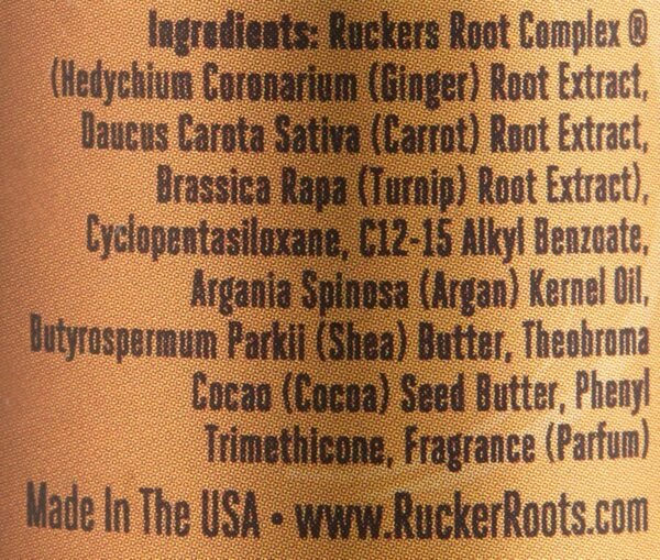 Rucker Roots Anti - Frizz Silkening Growth Serum |Ginger, Turnip, Carrot Root Oils| Promotes Growth - Image 7