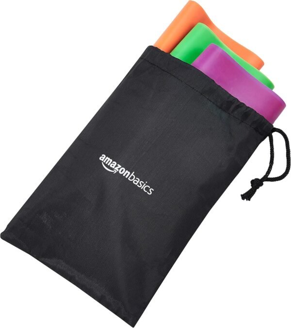 Amazon Basics Resistance Bands, Set of 3, Orange/Green/Pink - Image 5