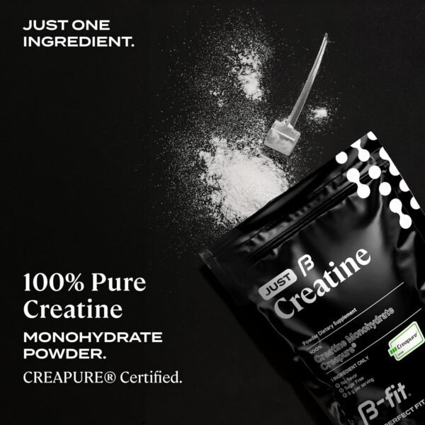 Creatine Monohydrate Powder - Just Creatine Creapure - 90 Servings - 450 g - Pre Workout Creatine for Women - Sugar-Free - Flavorless Supplement - 3 Month Supply - Image 4
