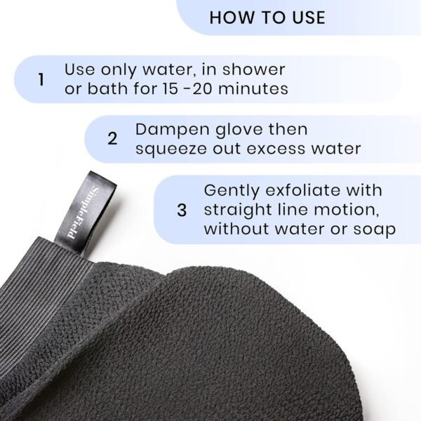 Korean Exfoliating Mitt for Remove Dead Skin. 2 Pack 100% Viscose Kessa Deep Exfoliating Gloves for Body Scrub, Keratosis Pilaris and Self Tanning. Easily Smooth Skin Surface. - Image 7