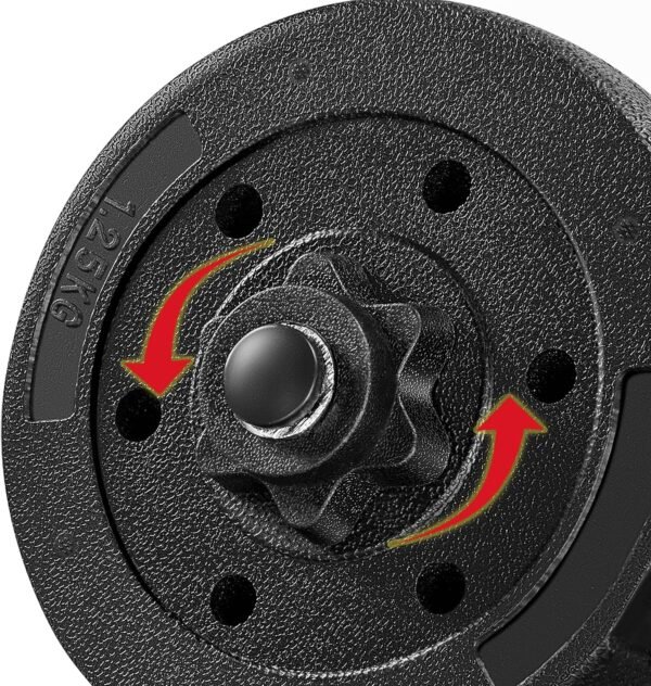 Yaheetech Adjustable Dumbbells Weight Set Dumbbell Weights Exercise & Fitness Equipment w/ 4 Spinlock Collars for Women & Men Home Gym Strength Training - Image 10