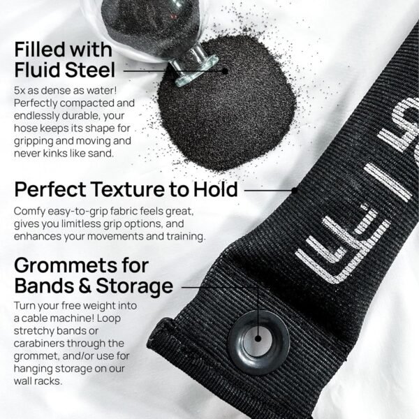 FitFighter Steelhose | Flexible Free Weight | 5-in-1 Dumbbell, Kettlebell, Sandbag, Medicine Ball, & Sledge | Indoor/Outdoor Home Gym Weights | Easy-to-Grip Weight For Full Body Workout | Available in 5, 10, 15, 20, 25, 30, 35, 40, 45, 50 lbs - Image 4