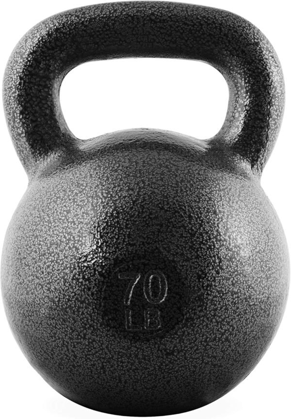 WF Athletic Supply Hammerstone Painted Cast Iron Kettlebells, Home & Gym Equipment, Great for Strength Training, Full Body Workout & Crossfit Training, Color & Size Options Available in 10-80 Pounds - Image 2