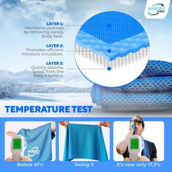 Invincible Fitness Microfiber Gym Towel Set – Quick-Drying, Odor-Resistant, Ultra-Absorbent Towels for Sports, Fitness, Yoga, and Travel (4 Pack) - Image 3