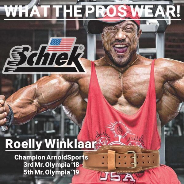 Schiek Sports 2006 Leather 6" Weight Lifting Belt - Weightlifting Belt with Double Prong Stainless Steel Belt Buckle - Image 5