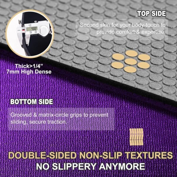 GXMMAT Extra Large Exercise Mat 16'x6'/12'x6'/10'x6'/8'x6'(7mm), Extra Wide Workout Mats for Home Gym Flooring, Non-Slip Thick Durable Cardio Mat for MMA,Plyo,Jump Rope,Weights,Fitness,Shoe-Friendly - Image 3