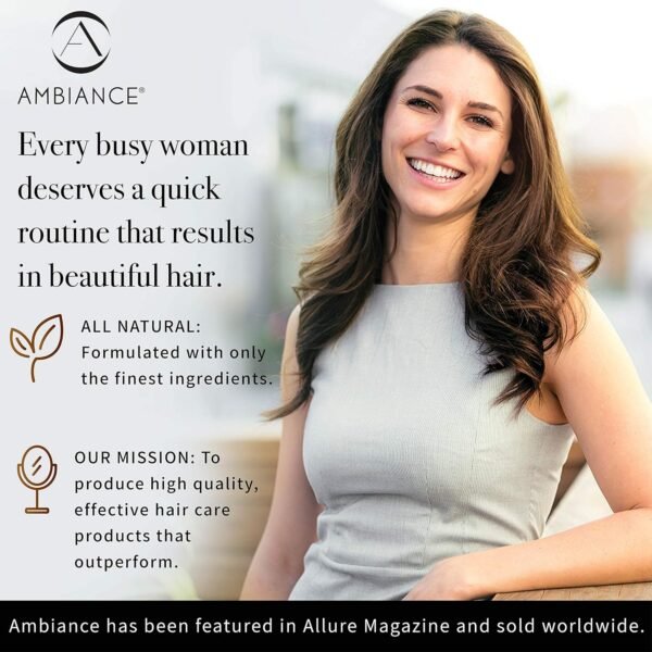 Ambiance Natural Dry Shampoo Powder & Brush for Dark Hair - Non Aerosol Travel Size Brunette Tinted Shampoo - Non Toxic, Benzene Free - Volumizing, Refreshes Oily Hair & Covers Roots Between Colorings - Image 6