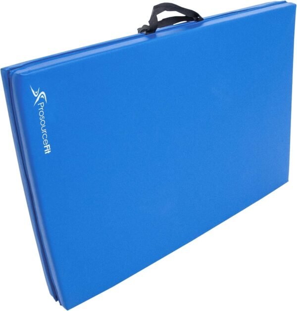 ProsourceFit Bi-Fold Folding Thick Exercise Mat 6’x2’ with Carrying Handles for MMA, Gymnastics Core Workouts - Image 4