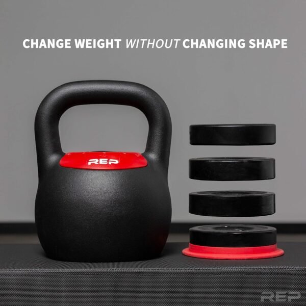 Rep Fitness Adjustable Kettlebell with Matte Powder Coating – Quickly Select From Multiple KG or LB Weight Options for HIIT and Cross-Training Workouts - Image 7