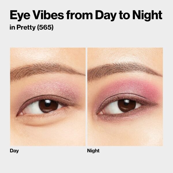 REVLON ColorStay Day to Night Eyeshadow Quad, Valentine's Day Makeup Gifts for Women, Longwear Shadow Palette with Transitional Shades and Buttery Soft Feel, Crease & Smudge Proof, 565 Pretty - Image 9