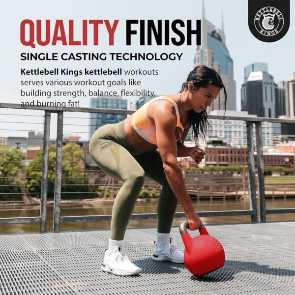 Kettlebell Kings | Competition Kettlebell Weights (8-48 KG) For Women & Men | Designed For Comfort in High Repetition Workouts | Superior Balance For Better Workouts - Image 6