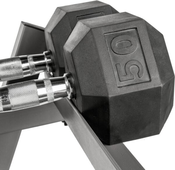 5-50 lb Dumbbell Set (10 Pairs) with Weight Storage Rack or 5-50 lb Set with Storage and Adjustable Weight Bench or Storage Rack Only - Image 5