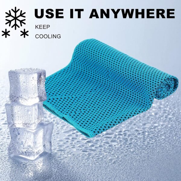 Cooling Towel Sport Ice Towel Quick Dry Cold Blanket Sweat Absorption Microfiber Instant Chilly Towel Neck Wrap for Running Swimming Yoga Gym Exercise - Image 3