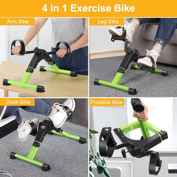MOMODA Under Desk Bike Pedal Exerciser Mini Bike for Leg/Arm Pedal Exerciser Foldable Peddler with LCD Display for Home/Office - Image 4