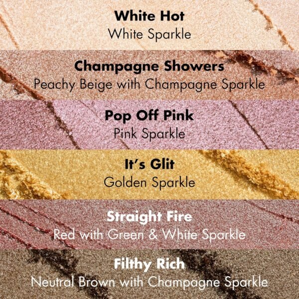 e.l.f. Fine As Fleck Glitter Eyeshadow, Long-Lasting Sheer Eye Makeup With A Shimmer Finish, Smooth Formula, Vegan & Cruelty-Free, Champagne Showers - Image 4