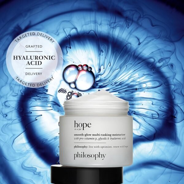 philosophy hope in a jar smooth-glow multi-tasking face moisturizer - with pro-vitamin P, glycolic & hyaluronic acid - provides deep & long-lasting hydration & smoother, radiant skin - Image 5