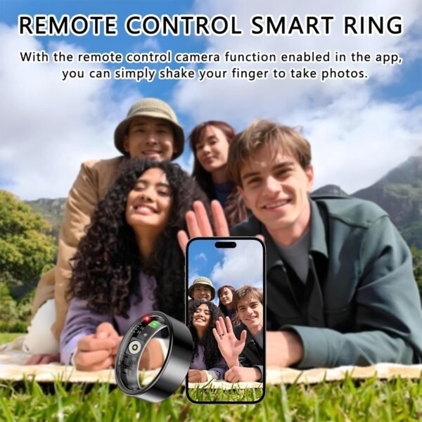 Smart Ring for Women Men, Sleep Tracker Ring, Waterproof Fitness Tracker Health Rings with Heart Rate Monitoring, Blood Oxygen, Stress Distance Calories Steps Tracking, No Subscription Fee(Black, #10) - Image 8