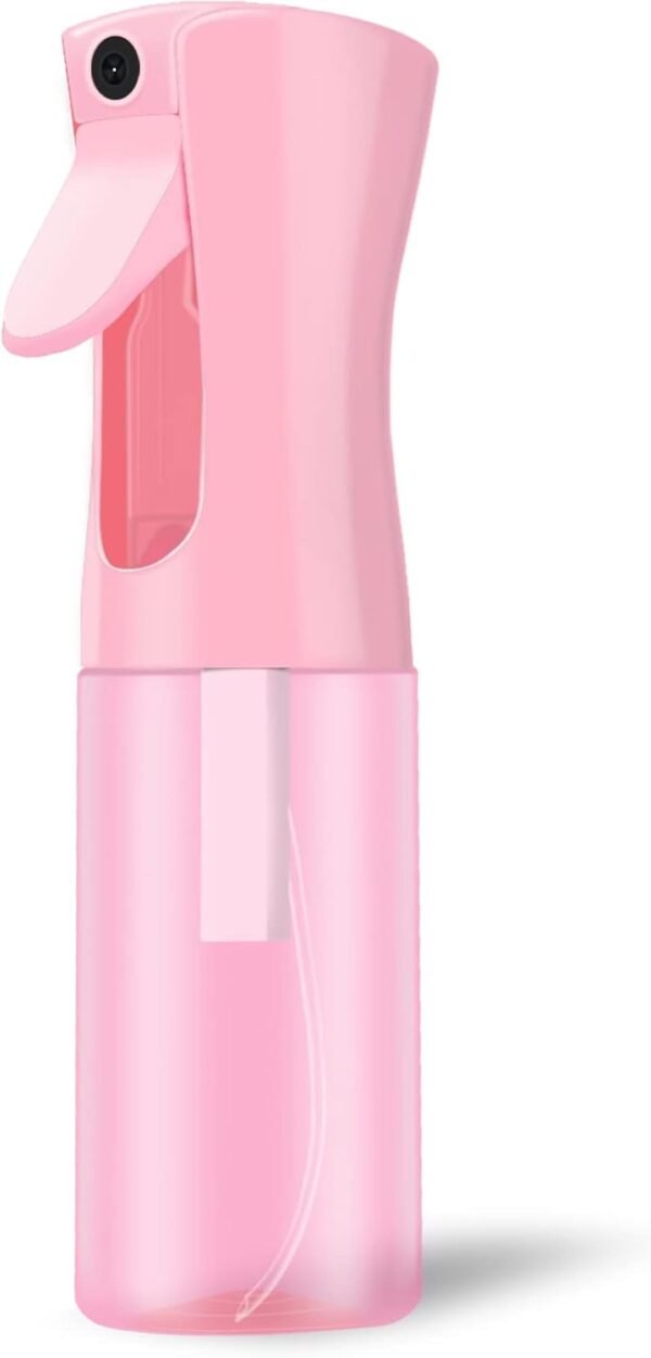 Empty Spray bottles, Continuous Spray Bottle for Hair, Spray Water Bottle Fine Mist Refillable, Skin Care, Showering Pets, Plants, travel, Ironing and Cleaning 6.8 Ounce (1 Pack, Pink) - Image 2