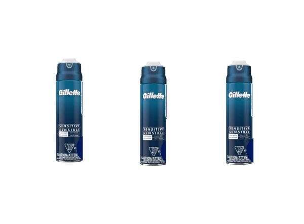 Gillette Sensitive Shave Gel 3 Pack Of 6 Oz Net Wt 18 Oz,, () - Image 3