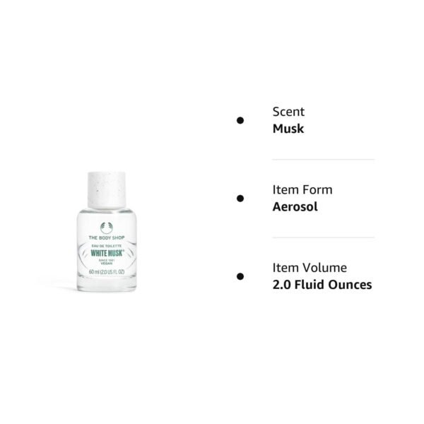 The Body Shop White Musk Eau De Toilette – Fresh, Floral Fragrance – Vegan – 2 oz - Image 5