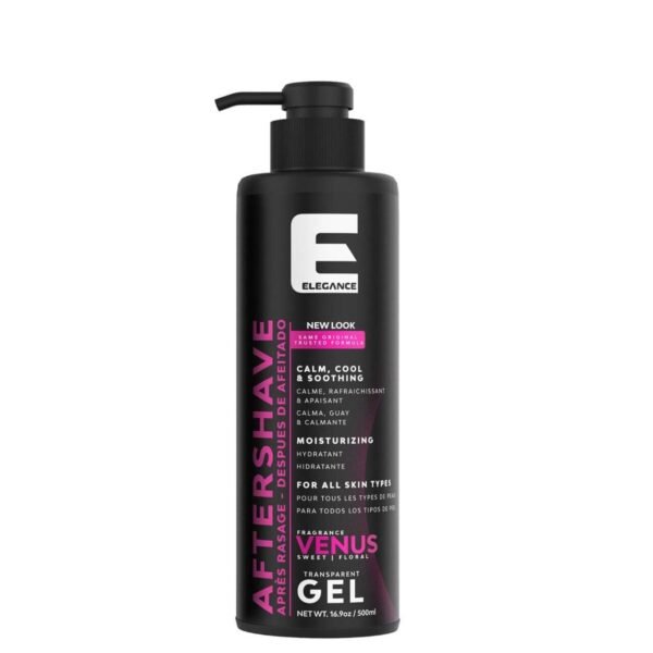 Elegance After Shave Lotion for Men, 500ml, Venus (Pink), Real Shaving Relief, After Shave that Hydrates and Revitalizes your Skin, 16.9 Oz Venus Pink) - Image 2
