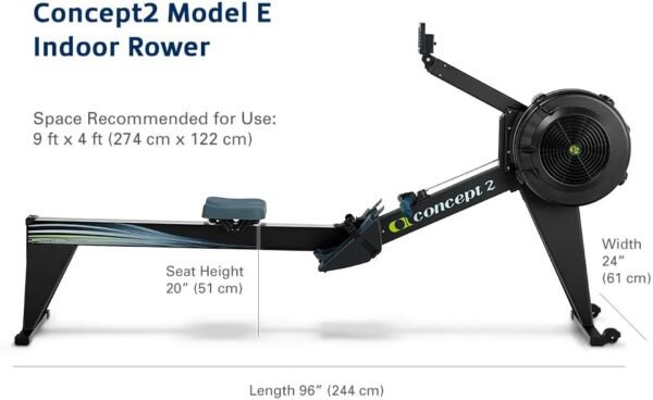 Concept2 RowErg Indoor Rowing Machine with Tall Legs - PM5 Monitor, Device Holder, Adjustable Air Resistance, Easy Storage - Image 6