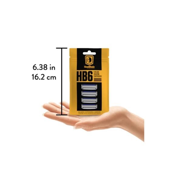 HeadBlade HB6 Refill Blades - 6 Stainless Steel Blades for No Tugging or Pulling, Shave Less, Works for Face, Body, and Scalp - Image 3