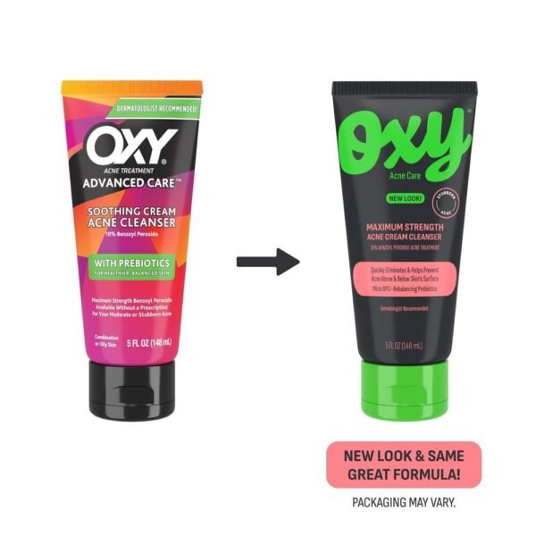 Oxy Acne Medication Face Wash - Maximum Action with Maximum Strength 10% Benzoyl Peroxide (5 Fl Oz) - Image 4