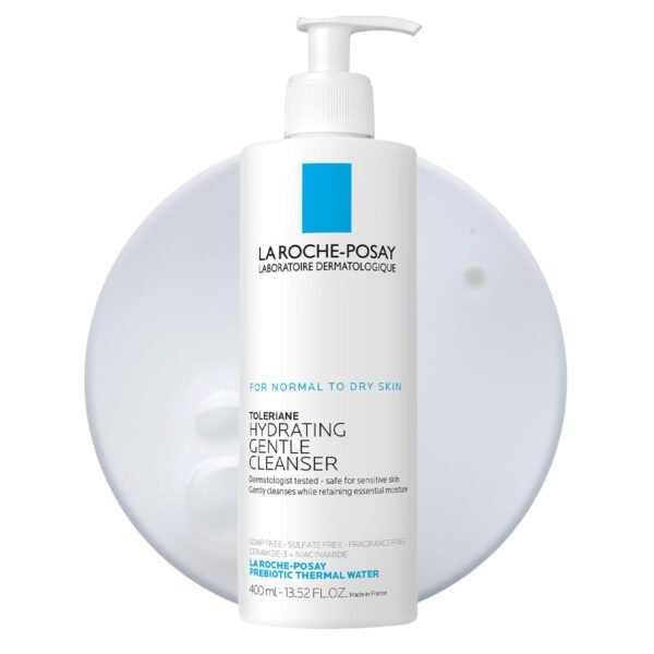 La Roche-Posay Toleriane Hydrating Gentle Face Cleanser, Hydrating Facial Cleanser With Niacinamide + Ceramides, Daily Face Wash For Dry Skin To Normal Skin, Sensitive Skin Tested, Fragrance Free - Image 2