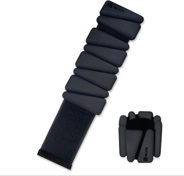 Adjustable Silicone Wrist & Ankle Weights, Set of 2 (1Lbs Each) Perfect for Running, Yoga,Dance, Barre,Pilates, Strength Training, Arm Toning, Exercise for Men & Women - Image 3