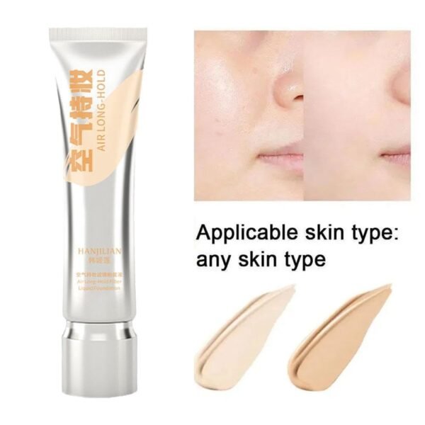 30g Air Holding Filter Liquid Foundation Waterproof Liquid Foundation Full Coverage Moisturizing Concealer Oil Control Nude Makeup Foundation Long-Lasting Waterproof BB Cream - Image 6