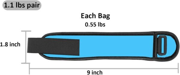 Ankle/Wrist Weights, Small Leg Arm Hand Cuff Weights for Women Kids, Exercise Equipment with Adjustable Straps for Fitness Gym Dancing Walking Jogging Gymnastics Aerobics - Image 3