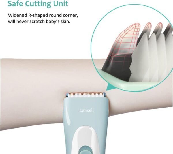 Baby Hair Clippers, Ceramic Blade Electric Kids Hair Trimmer, Ultra-Quiet Cordless Rechargeable Waterproof Haircut Kit for Kids & Adult - Image 5