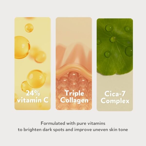 TIRTIR Pure Vitamin C 24% Face Serum – Dark Spot Remover for Sensitive Skin with Collagen Anti Aging Even out Skin Tone Non irritation tested, Wrkinkles, Korean Mild Vita C Facial Serum 1.01 Fl Oz - Image 4