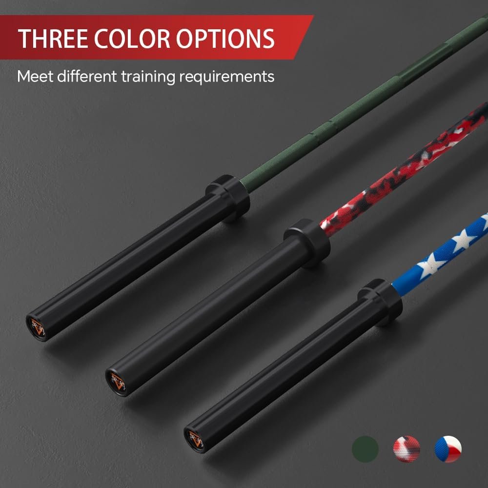 7FT/6.6FT Olympic Barbell Bar, Solid Olympic Bar with Bearings, 700Lbs/500Lbs Capacity Weight Bar for Home Gym Strength Training Weightlifting Powerlifting, Weight Bar Fit for 2 Inch Olympic Plates - Image 5