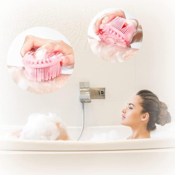 TDHDIKE Silicone Body Scrubber Loofah - Set of 3 Soft Exfoliating Body Bath Shower Scrubber Loofah Brush for Sensitive Kids Women Men All Kinds of Skin - Image 6
