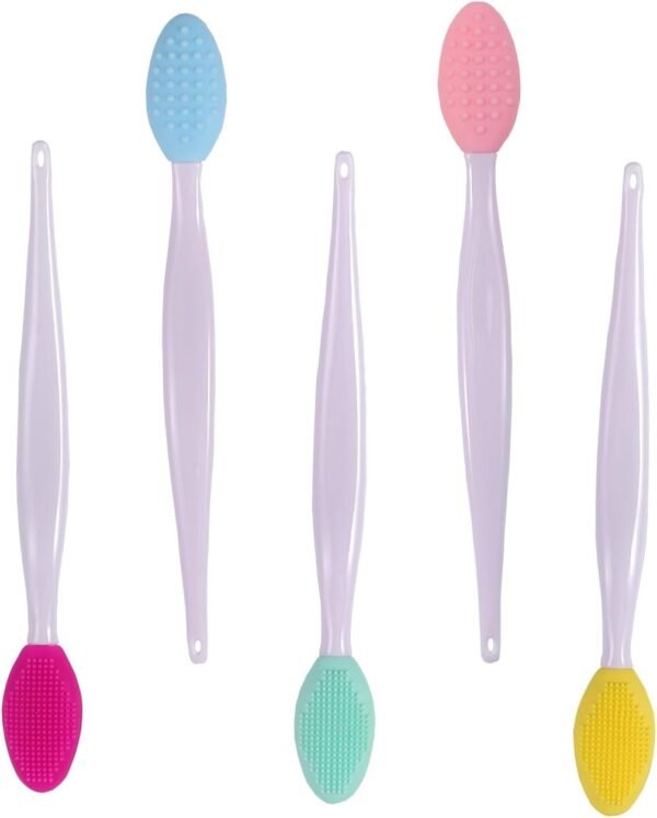 10pcs Silicone Lip Brush Exfoliating Nose Clean Blackhead Removal Brushes with Replacement Head Wash Face Cleansing Brush Tools - Image 3