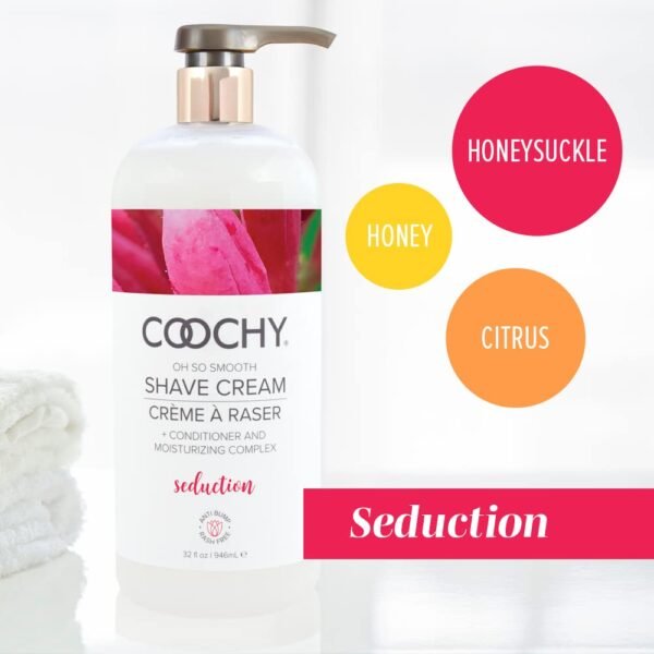 Coochy Intimate Shaving Cream | Shave Conditioner & Moisturizer for Face & Body | Ideal for Sensitive Skin Care, Anti-Bump | Seduction, 32 oz - Image 5