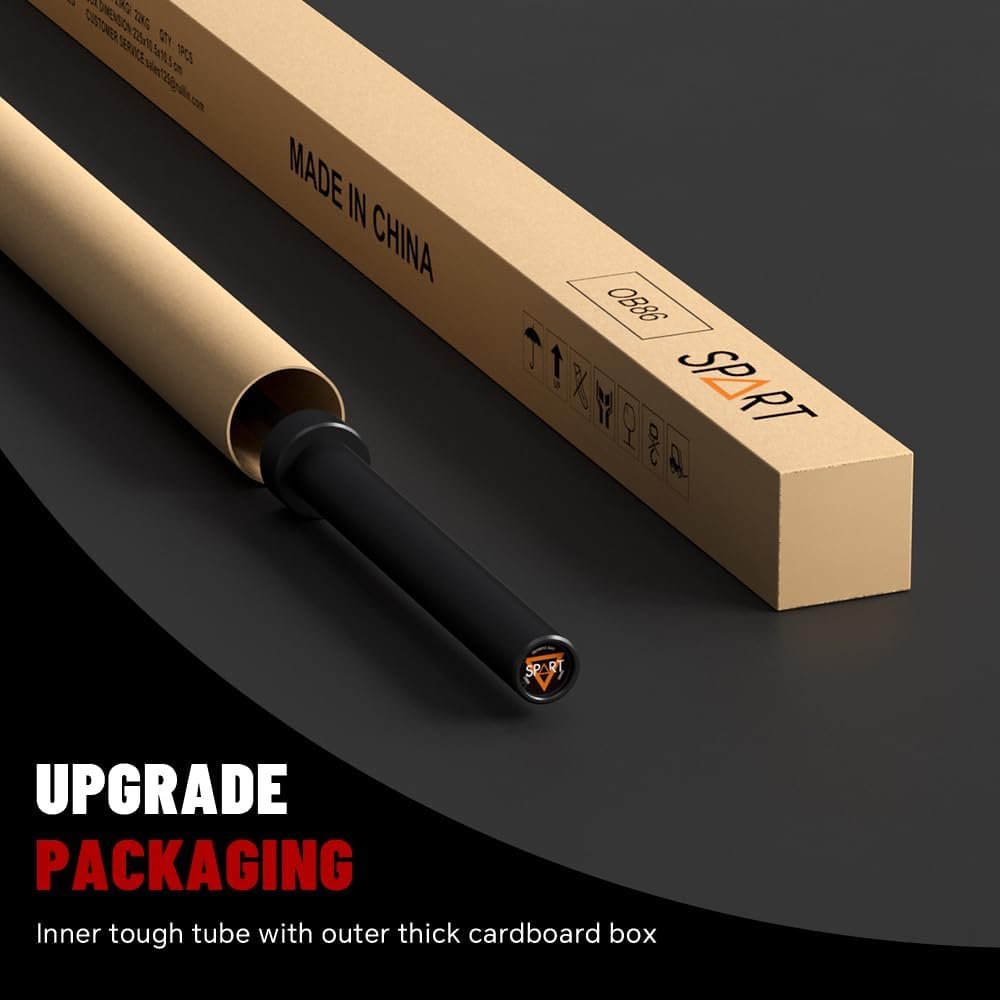 7FT/6.6FT Olympic Barbell Bar, Solid Olympic Bar with Bearings, 700Lbs/500Lbs Capacity Weight Bar for Home Gym Strength Training Weightlifting Powerlifting, Weight Bar Fit for 2 Inch Olympic Plates - Image 9