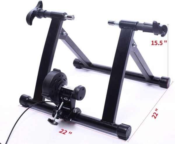 BalanceFrom Bike Trainer Stand Steel Bicycle Exercise Magnetic Stand with Front Wheel Riser - Image 7